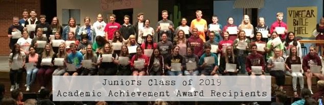 Junior Academic Achievement Award Recipients